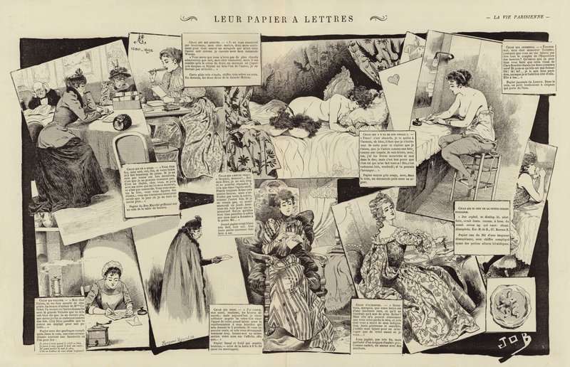 Su papel de cartas de Jacques Marie Gaston Onfray de Breville (Job)