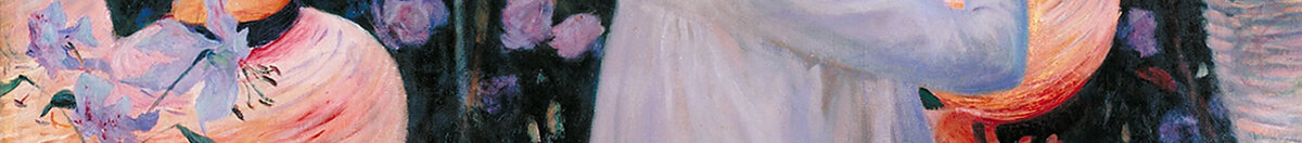 Clavel, lirio, lirio, rosa (John Singer Sargent), Detail: Lampions und Lilien links