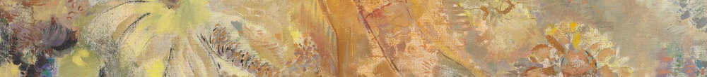 El Buda (Odilon Redon), Detail: Blütenfeld links unten