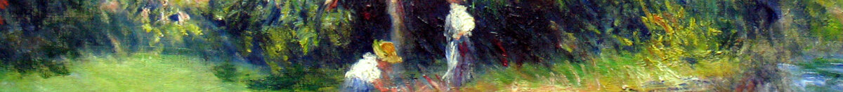 Castaño en flor (Pierre-Auguste Renoir), Detail: Figuren unter dem Baum