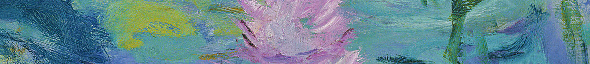 Nenúfares, 1916-19 (Claude Monet), Detail: Blüten am rechten Ufer