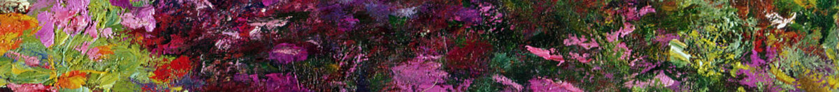 Un sendero en el jardín de Monet, Giverny, 1902 (Claude Monet), Detail: Magenta Blumenrabatte rechts