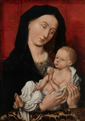 Virgen con el Niño (óleo sobre tabla)
