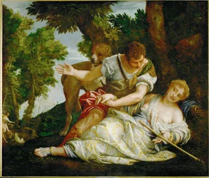 Muerte de Procris (óleo sobre lienzo)