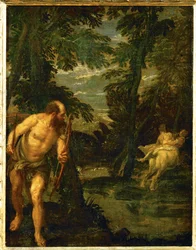 Hércules, Dejaneira y el centauro Nessus (pintura sobre lienzo)