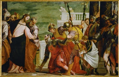 Jesús y el centurión (pintura sobre lienzo)