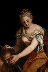 Judith con la cabeza de Holofernes, detalle