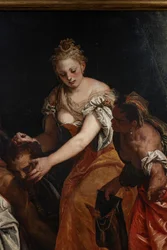 Judith con la cabeza de Holofernes, detalle