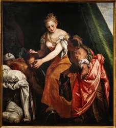 Judith con la cabeza de Holofernes, detalle