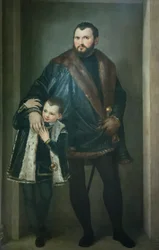 Retrato de Giuseppe da Porto con su hijo Adriano