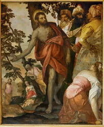 San Juan Bautista predicando ... (pintura sobre lienzo)
