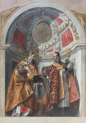 Dos santos obispos (¿Geminiano y Severo),1558-1561 (óleo sobre lienzo)
