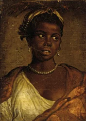 Retrato de busto de una mujer mora