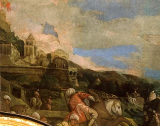 Antonio Loredan liberando a Scutari de Paolo Veronese (1528-1588), detalle, Sala del Gran Consejo, Palacio Ducal, Venecia