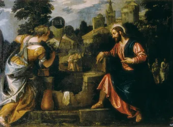 Cristo y la mujer samaritana en el pozo. Real Monasterio de San Lorenzo de El Escorial.