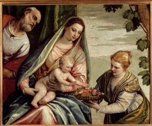 La Sagrada Familia con un donante (Santa Dorotea)