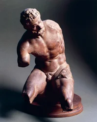 Desnudo masculino, circa 1572, terracota, 38.5 cm