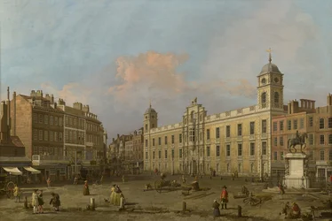 Londres, una vista de Northumberland House, mirando hacia el este