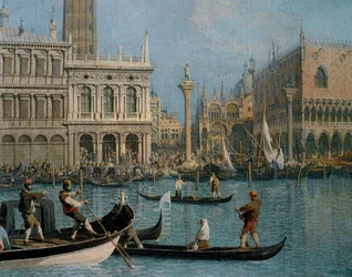 Venecia, Palacio Ducal y Librería Marciana (óleo sobre lienzo)