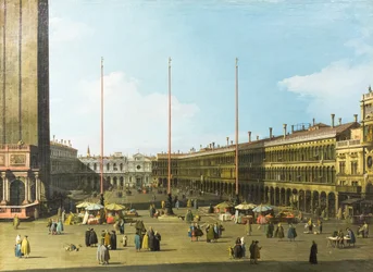 Venecia, vista de la piazza san Marco con las procuratie
