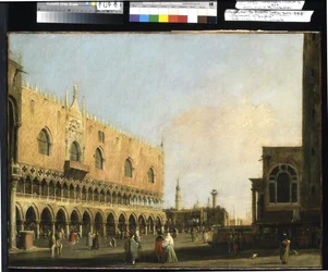 Vista de la Piazzetta San Marco mirando al sur (óleo sobre lienzo)