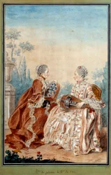 Madame de Julienne y Madame de Serre haciendo música