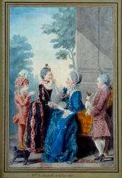 Madame de Roucherolles y sus tres hijos