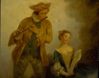 Tres hijas del compositor Joseph-Nicolas-Pancrace Royer (ca 1705-1755) interpretando música del ballet Zaide