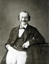 Retrato de Jacques Offenbach (1819-1880), compositor alemán, naturalizado francés por Nadar.