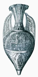 Jarrón de almacenamiento de lustre del siglo XIV de la Alhambra, Granada