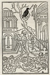 Ilustración de Prayers for the Dead, de "A Catalogue of a Collection of Engravings, Etchings and Woodcuts" (Catálogo de una colección de grabados, aguafuertes y xilografías), de Richard Fisher, publicado en 1879 (litografía).