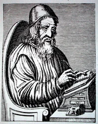 Retrato de Trimethius, copia de un grabado francés del siglo XVIII reproducido en 