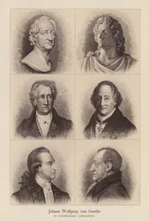 Johann Wolfgang von Goethe, poeta y dramaturgo alemán (litografía)