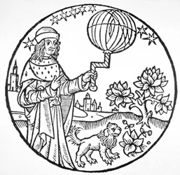 Retrato ideal de Aristóteles (384-322 a.C.), copia de una ilustración de 