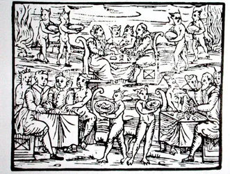 El festín del hechicero, copia de una ilustración de 