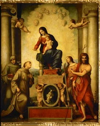 La Virgen de San Francisco de Asís (pintura sobre madera de álamo)