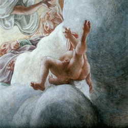 Ángel en vuelo (detalle) de la Asunción de la Virgen