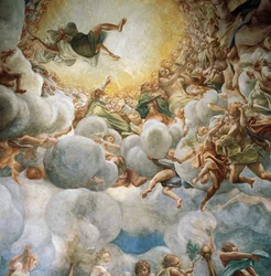 Eva y María ascendiendo, detalle de la Asunción de la Virgen