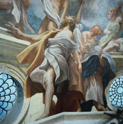 Figura de apóstol, detalle de los frescos de la cúpula de la Catedral de Parma, por Antonio Allegri Da Correggio (1489-1534)