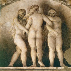 Luneta de las tres Parcas, (detalle)