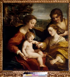 El matrimonio místico de Santa Catalina de Alejandría con San Sebastián