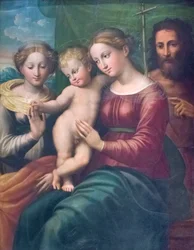 El matrimonio místico de Santa Catalina (óleo sobre tabla de madera)