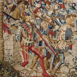 La guerra de Troya: La destrucción de Troya, c.1470 (tapiz)