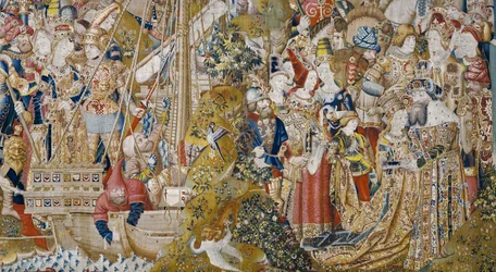 La guerra de Troya: El rapto de Helena, c.1470 (tapiz)