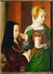 Madeleine de Bourgogne, dame de Laage, presentada por Santa Magdalena ...