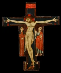 Crucifijo, finales del 1200 (temple sobre tabla)