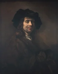 Retrato de un joven (tal vez un artista) 1661-62 (óleo sobre lienzo)