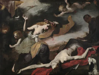 Venus descubre al difunto Adonis (Venus encuentra al difunto Adonis)