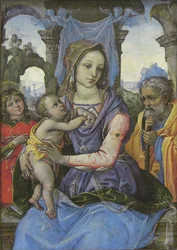 Madonna y el Niño con San José y un ángel, c.1490