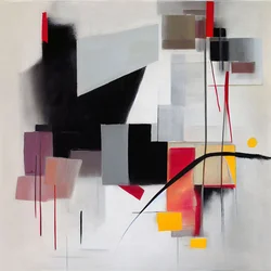 Elegancia Moderna en Forma Abstracta, Lienzo Decoración Abstracta Moderna para el Hogar
